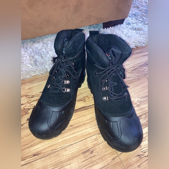 Blizzard Winter boots size 11 black leather and man made upper waterproof - Picture 2 of 9